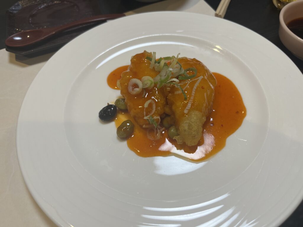 フグのチリソース炒め