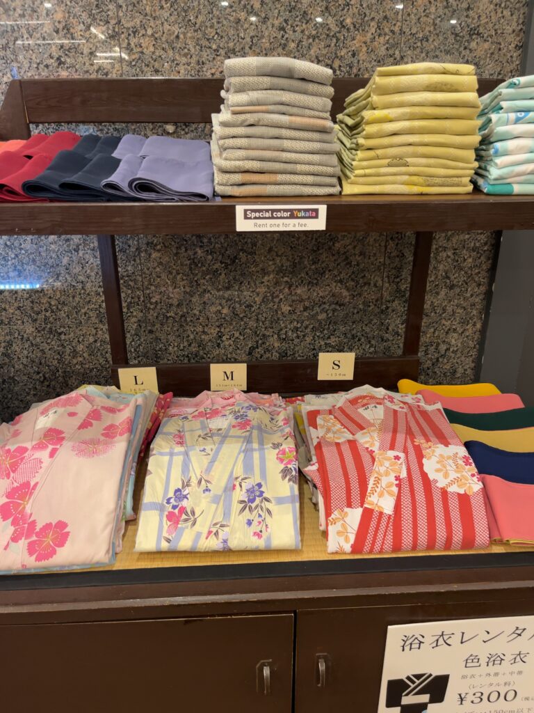 萩観光ホテルの選べる浴衣コーナー