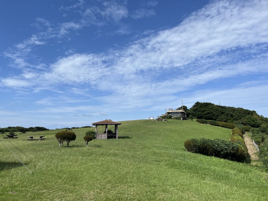 草原の中に立ち、全方位に広がる大自然を楽しむ