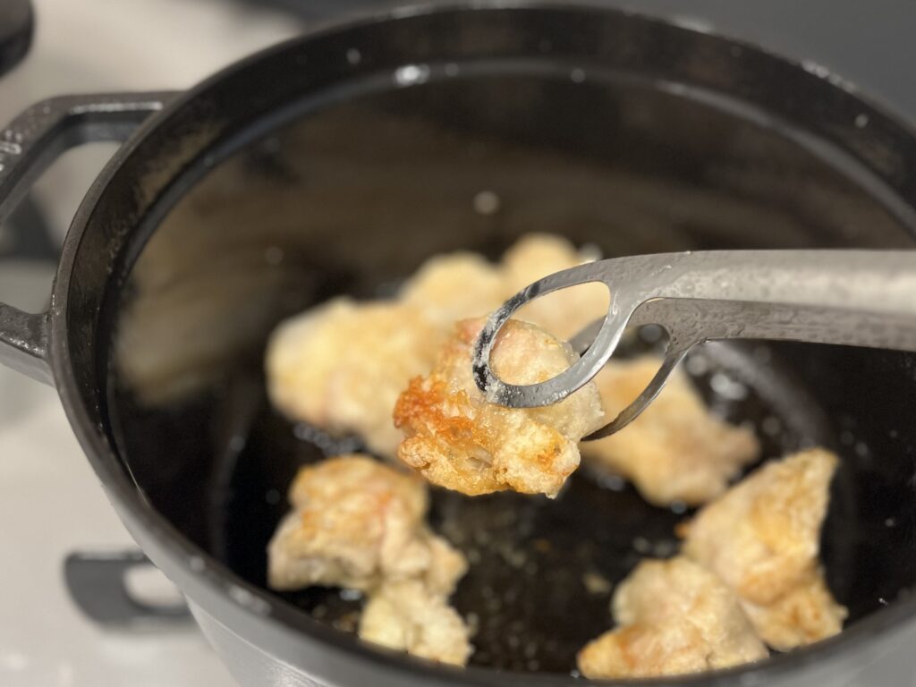 梅酢で下味をつけた唐揚げ