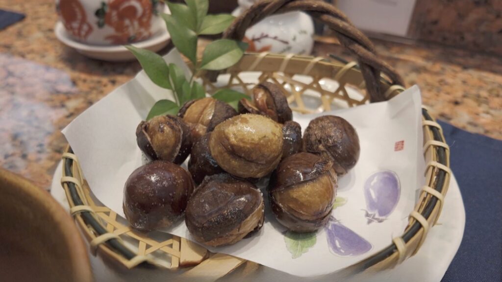 秋栗の唐揚げ おらんく家 高知