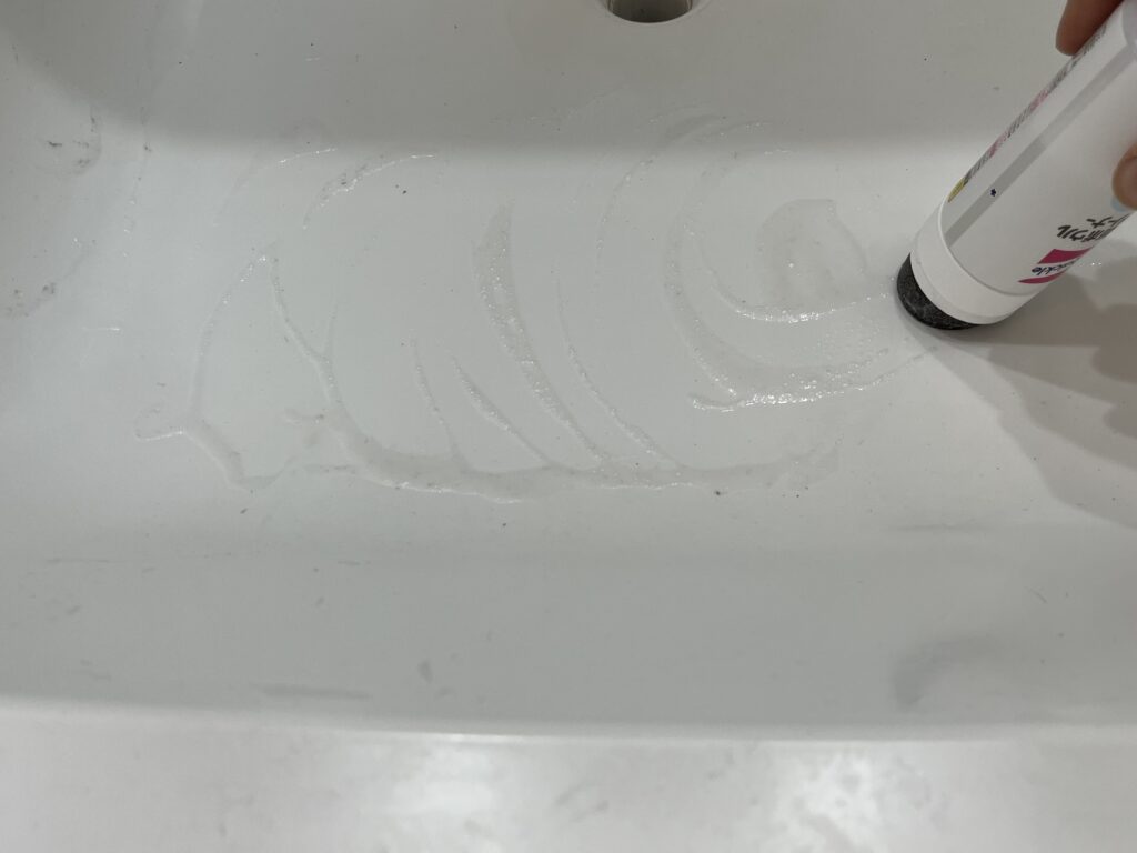 クイックル 洗面ボウルクリーナー 使用中