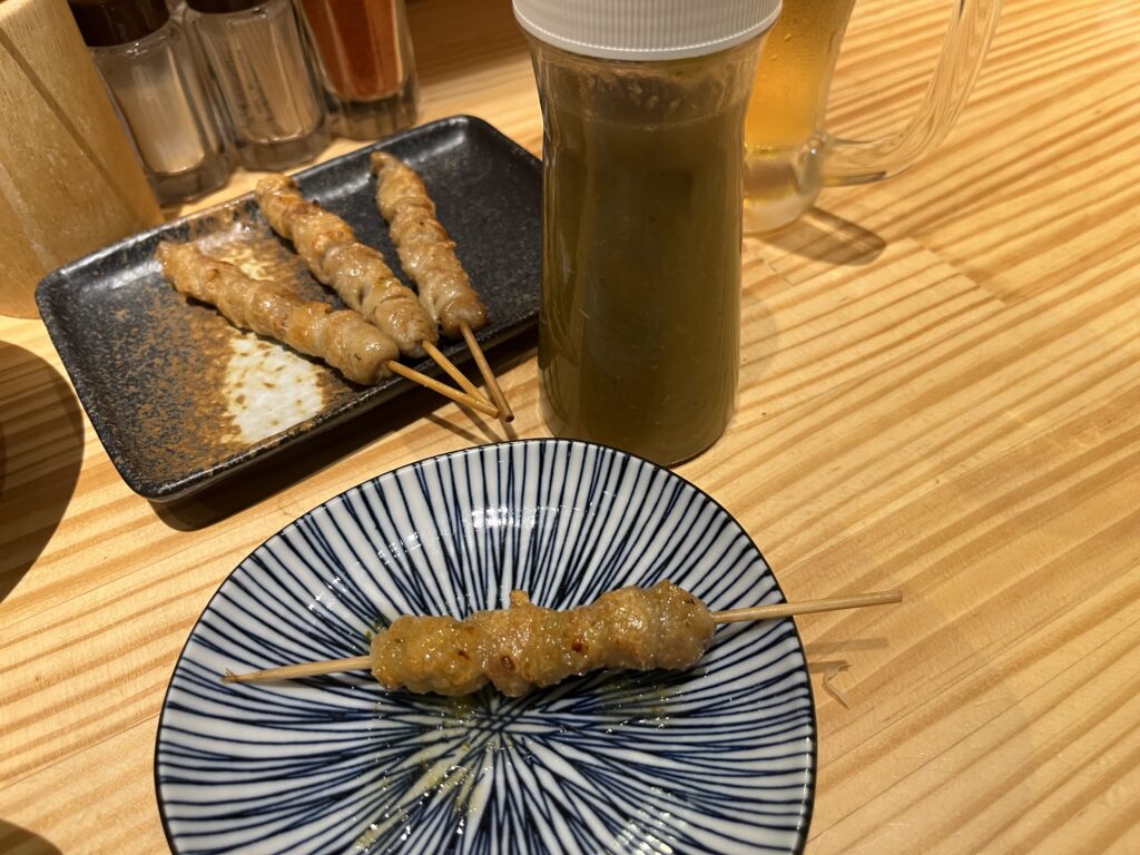 とりかわ長政 博多店 塩のとりかわ 柚子胡椒のタレ