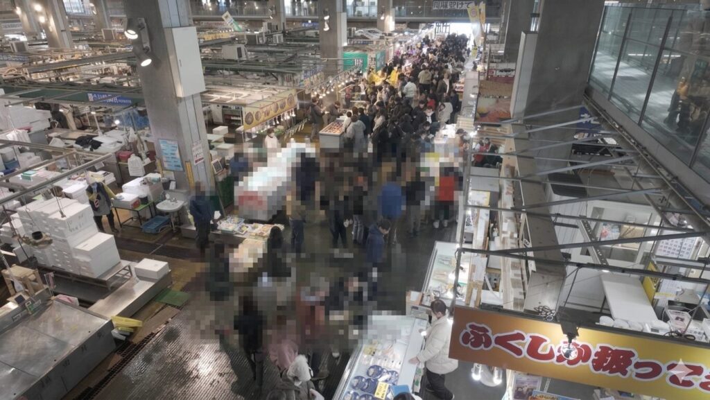 唐戸市場 下関 土日 混雑 上から