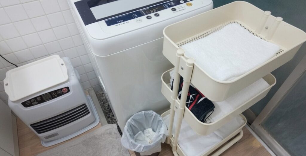 民宿いとぐるま 脱衣所　ヒーター