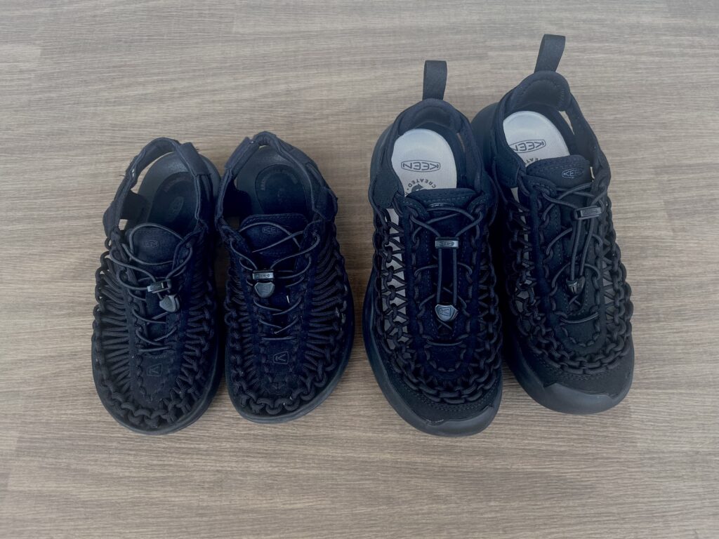 KEEN UNEEK WK UNEEK 違い 上から