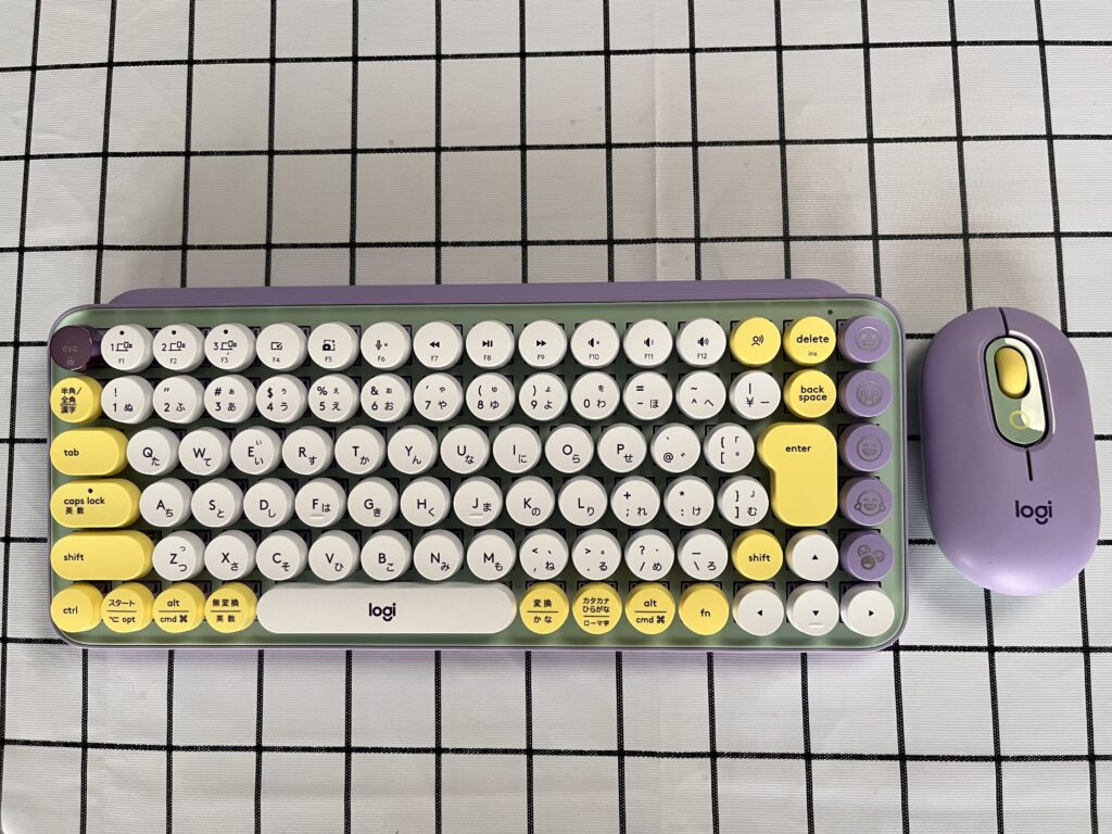POP KEYS POP MOUSE パープル セット デスク