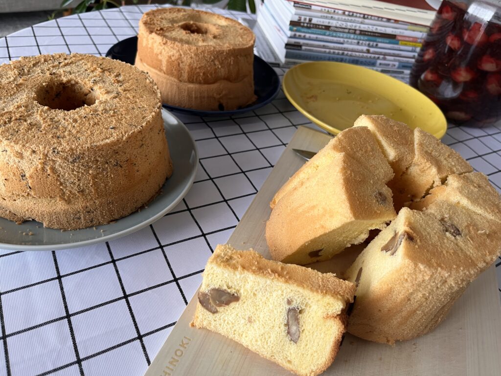 シフォンケーキ 焼き上がり 3回連続 予熱しっかり