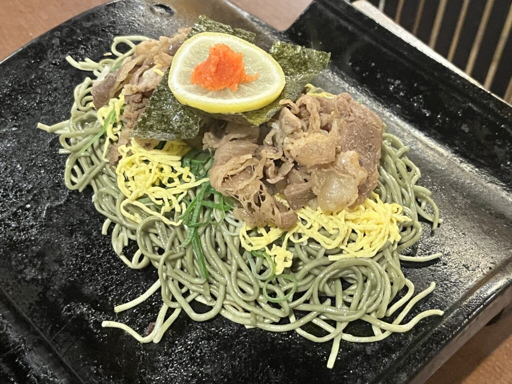 瓦そば 山口 茶そば 瓦 熱々