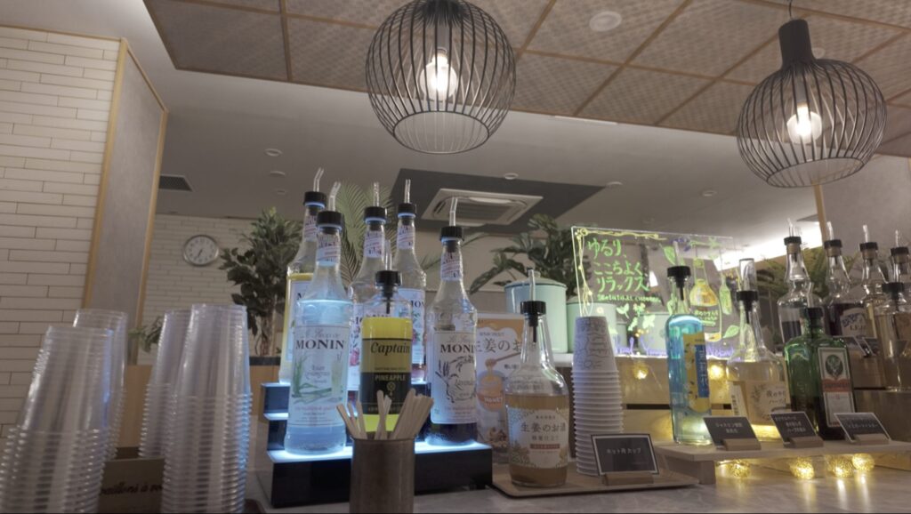 スーパーホテル湯田温泉 ウェルカムバー 無料 飲み放題 地酒 山口