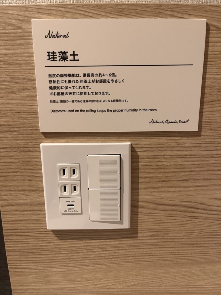 スーパーホテル大阪 客室 ベッドサイド コンセント Type-C